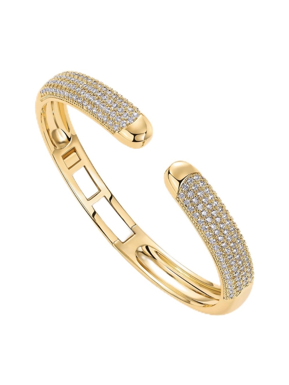 Women's 14k gold-plated bracelet with cubic zirconia | Bracelet